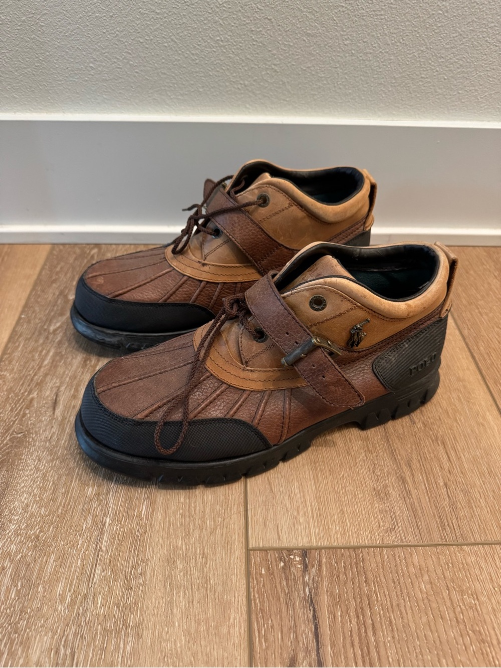 Polo Ralph Lauren Mens 11 D Dover III Brown Leather Duck Ankle Boots